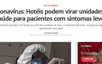 Coronavírus: Hotéis podem virar unidades de saúde para pacientes com sintomas leves