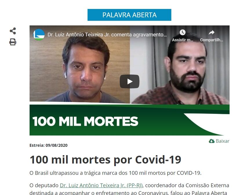 100 mil mortes por Covid-19