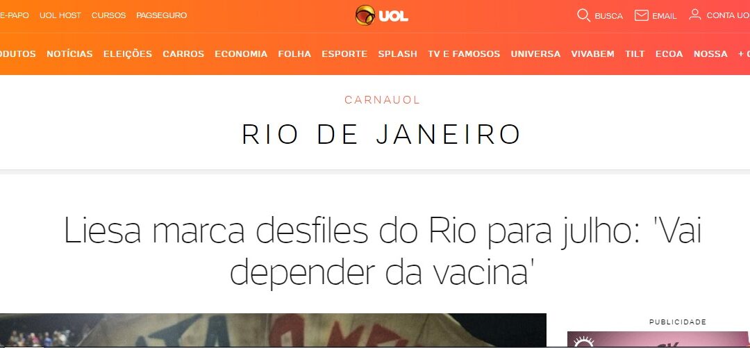 Liesa marca desfiles do Rio para julho: ‘Vai depender da vacina’
