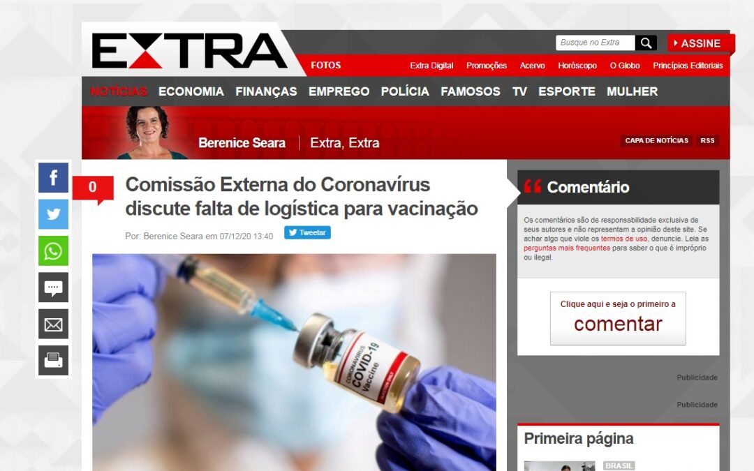 Comissão Externa do Coronavírus discute falta de logística para vacinação