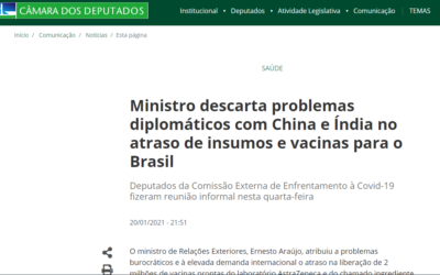 Ministro descarta problemas diplomáticos com China e Índia no atraso de insumos e vacinas para o Brasil