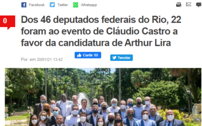 Dos 46 deputados federais do Rio, 22 foram ao evento de Cláudio Castro a favor da candidatura de Arthur Lira