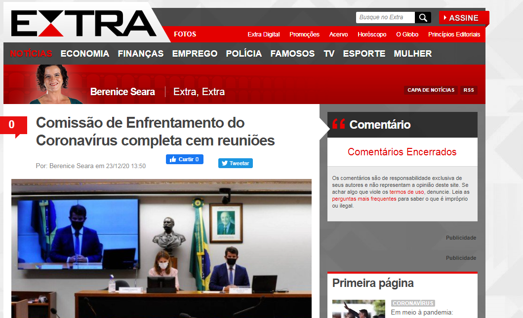 Comissão de Enfrentamento do Coronavírus completa cem reuniões