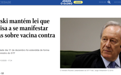 Lewandowski mantém lei que obriga Anvisa a se manifestar em 72 horas sobre vacina contra Covid-19