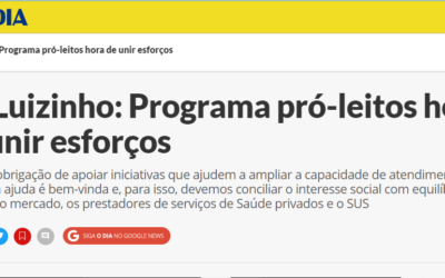 Dr. Luizinho: Programa pró-leitos hora de unir esforços