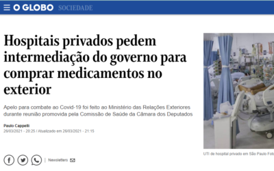 Hospitais privados pedem intermediação do governo para comprar medicamentos no exterior