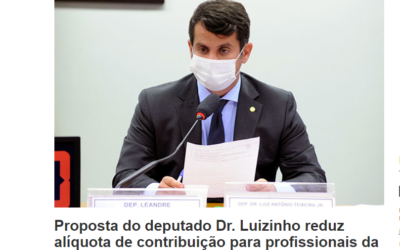 Proposta do deputado Dr. Luizinho reduz alíquota de contribuição para profissionais da área médica